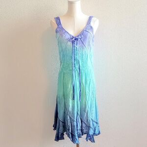 Y2K Beaded Sequin Ombre Corset Mermaid Dress